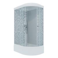 ДК высокий поддон мозаика открытые на белом фоне левый