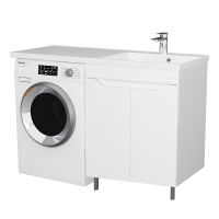 Тумба Сохо 47, 57 напольная 2 двери под стир маш  белый