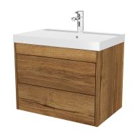 Тумба Аква 60, 70, 80 подвесная 2 ящика Push-To-Open солярис