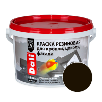 DALI Краска резиновая для кровли, цоколя, фасада коричневая 3 кг