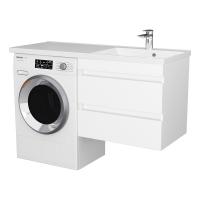 Тумба Куба 37, 47, 57 подвесная 2 ящика под стир маш  белый