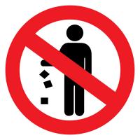 Запрещающий знак Не мусорить