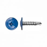 Саморез с прессшайбой сверло RAL 5005 синий
