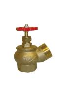 Клапан пожарного крана угловой латунный КПЛ-65