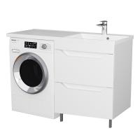 Тумба Сохо 47, 57 напольная 2 ящика под стир маш белый