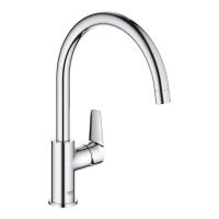 31367001 BauEdge Смеситель для кухни поворотный трубкообразный излив,Grohe