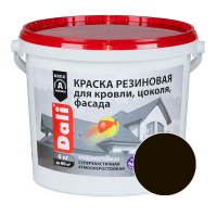 DALI Краска резиновая для кровли, цоколя, фасада коричневая 6 кг