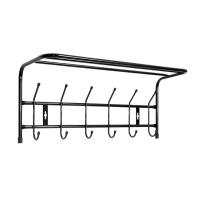 Вешалка для одежды 6 крючков с полкой