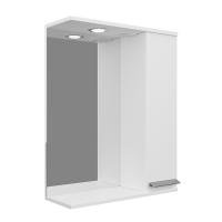 Зеркало Асти со светильником правый белый