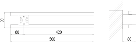 Полка эл П2 проф 500х90