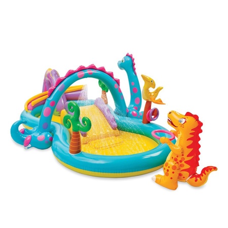 57135 Dinoland Игровой центр бас. с горкой 333х229х112см, до 81 кг, от 3лет, Intex
