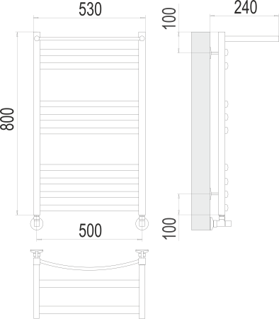 Енисей с полкой П10 500х800